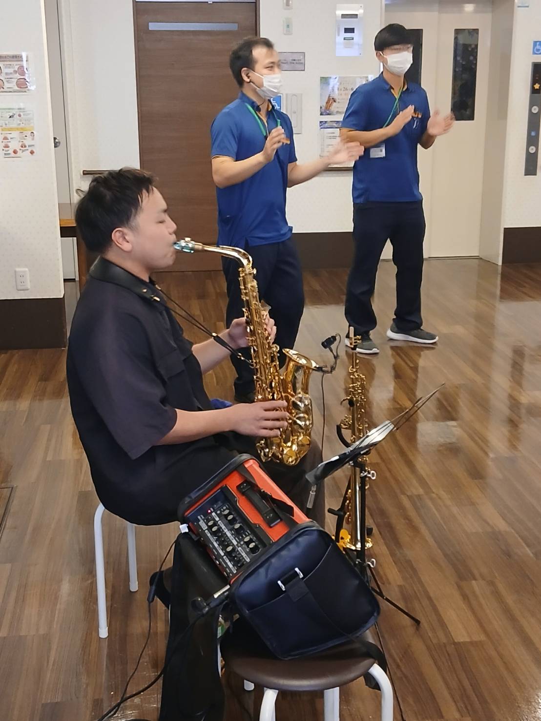 8月イベント サックス生演奏会(正覚寺)