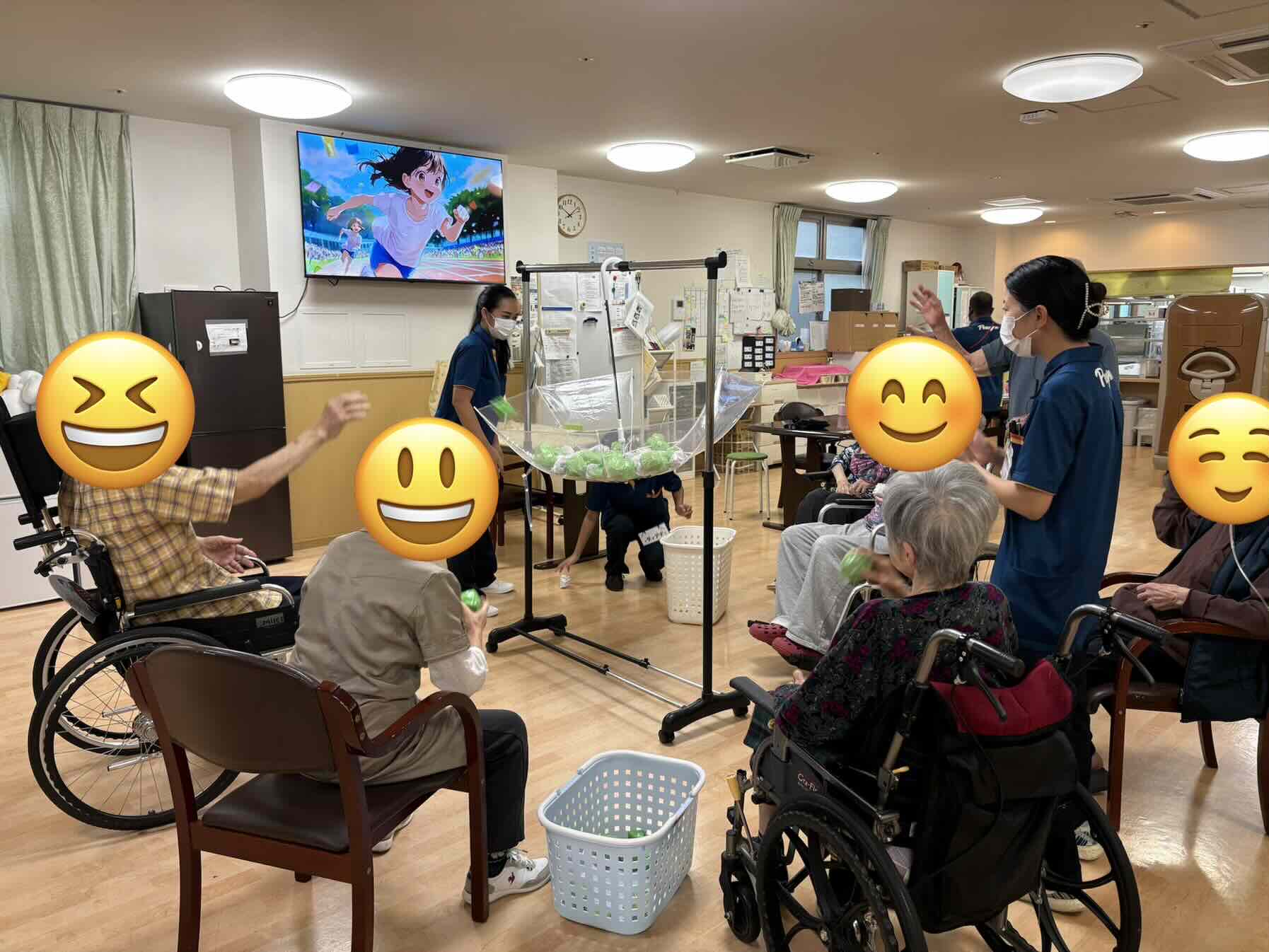 秋の玉入れ大会🍂